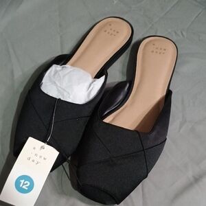 a new day Black Slip-On Mules